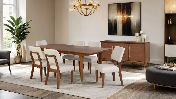 Hepburne Walnut 82" Rectangular Dining Table