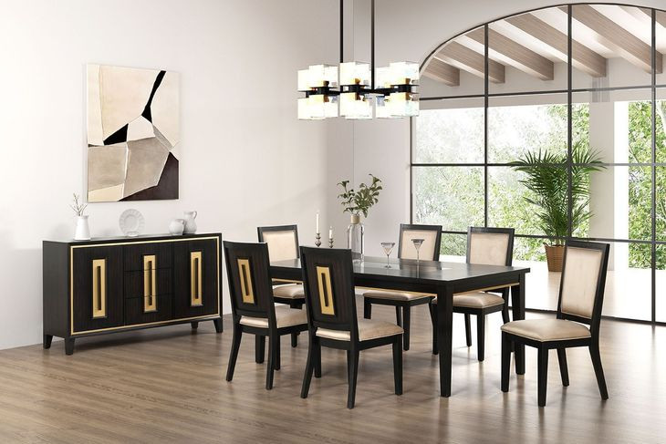 Kenyada Espresso Rectangular Dining Room Set