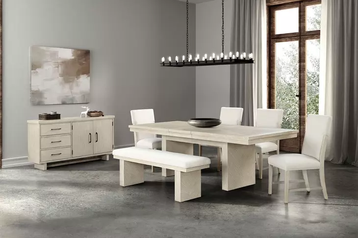 Hagerman Natural 94" Extendable Rectangular Dining Table