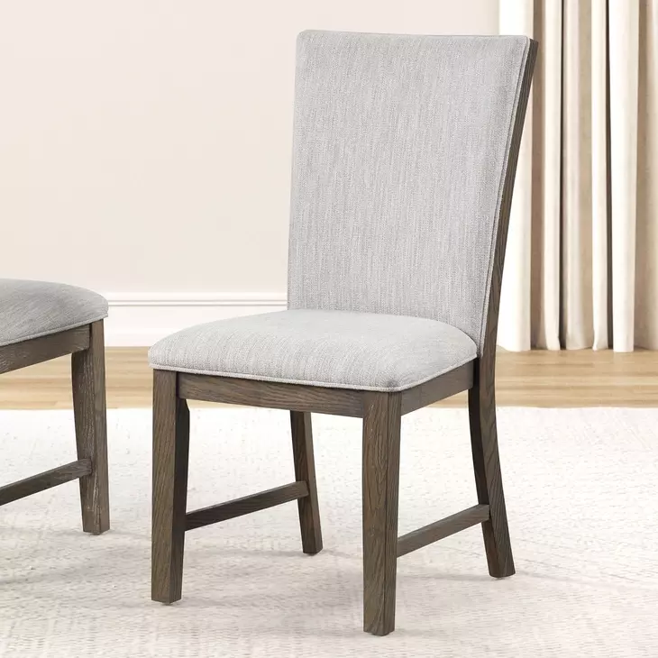 Clements Oak Upholstered Side Chair Set of 2