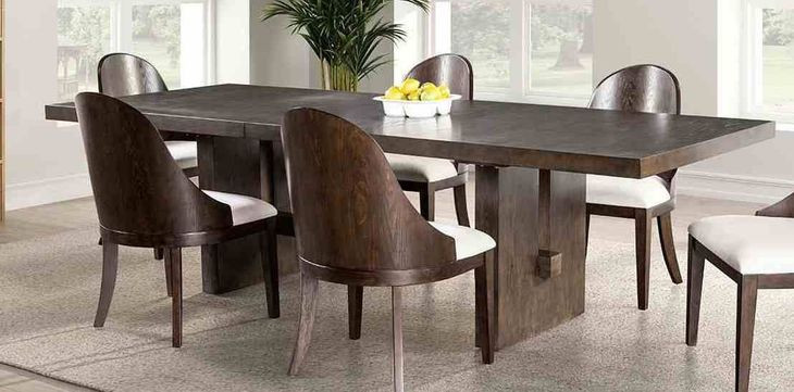 Morden Dark Walnut 108" Extendable Rectangular Dining Table
