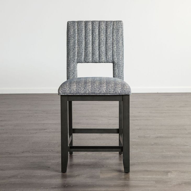 Potton Blue Gray Upholstered Counter Height Chair Set of 2