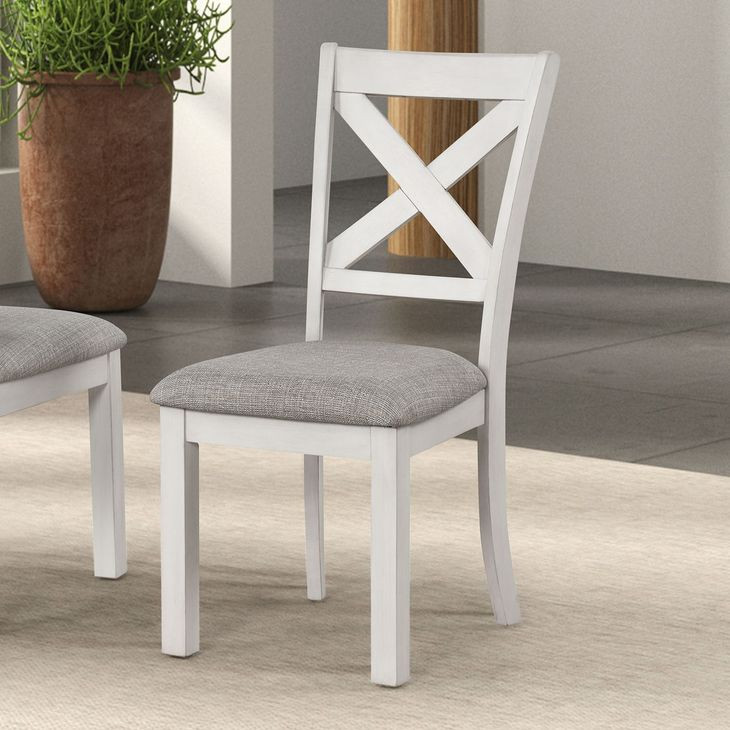 Ferrone Rustic White Oak Side Chair Set of 2