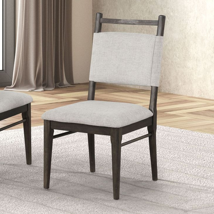 Woolwich Dark Walnut Upholstered Side Chair Set of 2