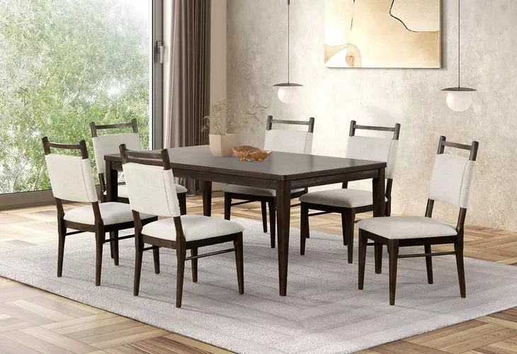 Woolwich Dark Walnut 72" Rectangular Dining Table