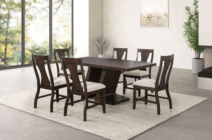 Holsworthy Espresso Rectangular Dining Room Set
