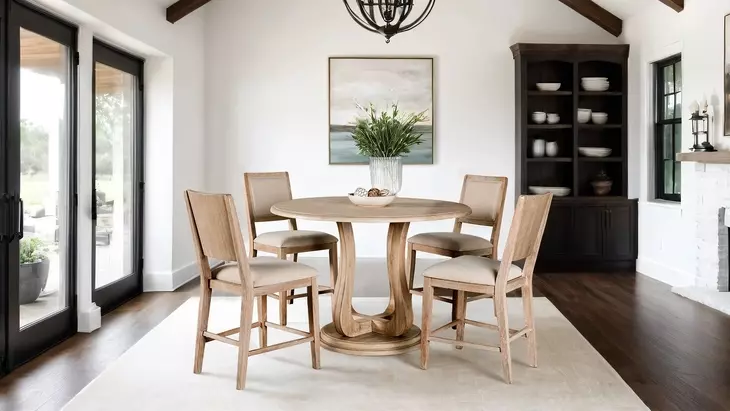 Orbetello Distressed Natural 54" Round Counter Height Table
