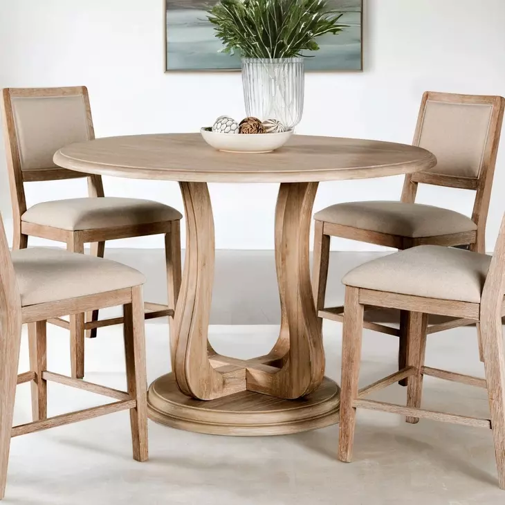 Orbetello Distressed Natural 54" Round Counter Height Table