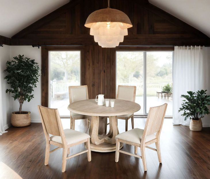 Orbetello Distressed Natural Side Chair Set of 2