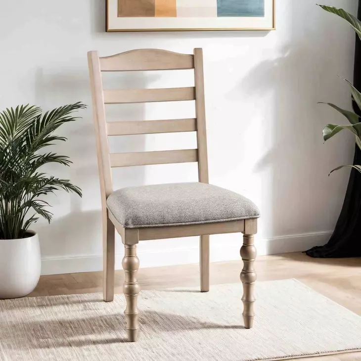 Chesapeake Gray Performance Fabric Upholstered Side Chair Set of 2
