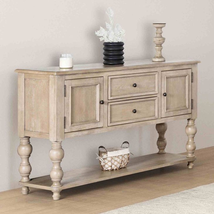 Chesapeake Light White Wash 2 Door Server