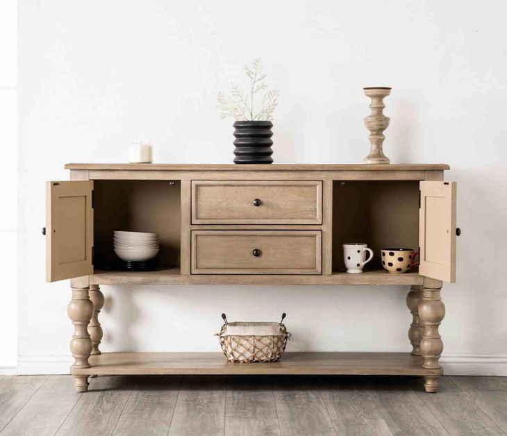 Chesapeake Light White Wash 2 Door Server