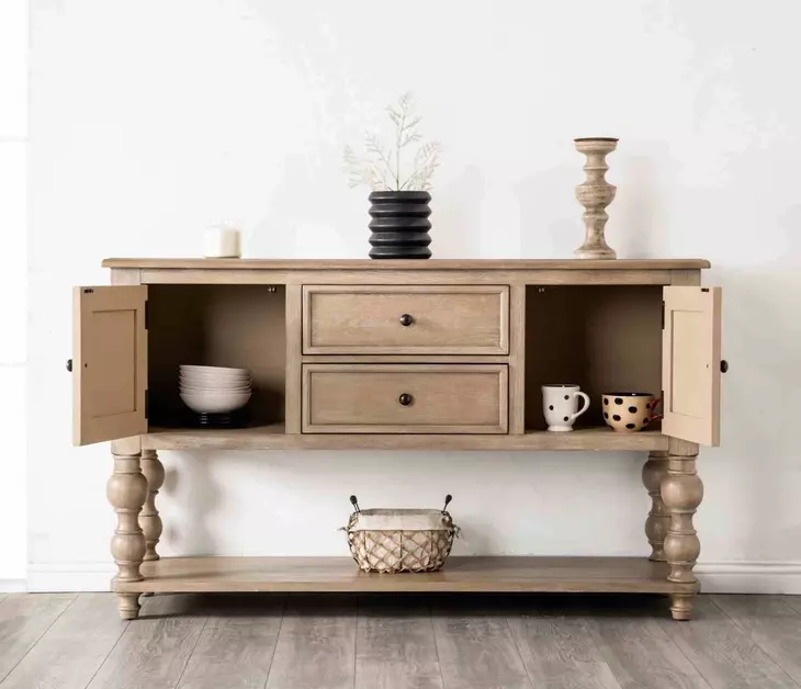 Chesapeake Light White Wash 2 Door Server