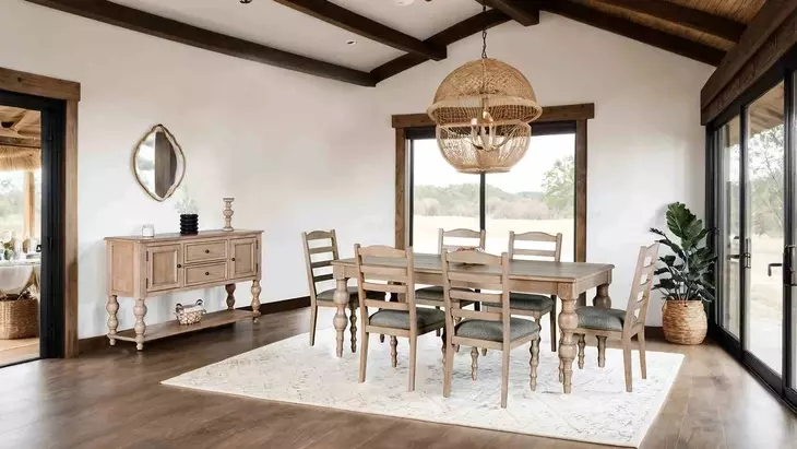 Chesapeake Light White Wash 78" Rectangular Dining Table