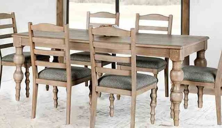Chesapeake Light White Wash Rectangular Dining Room Set