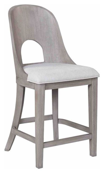 Sterling West White Upholstered Counter Height Chair Set of 2