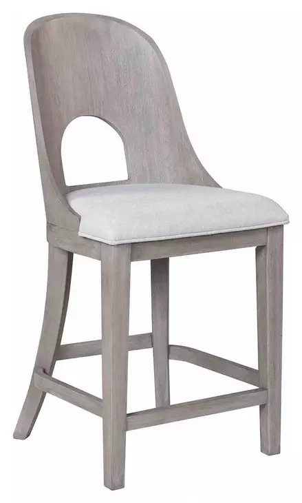 Sterling West White Upholstered Counter Height Chair Set of 2