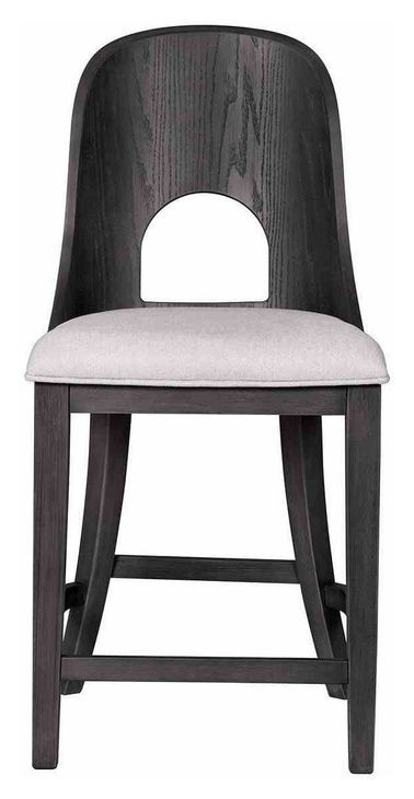Sterling West Ash Gray and White Upholstered Counter Height Chair Set of 2