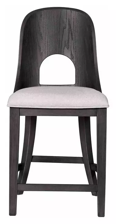Sterling West Ash Gray and White Upholstered Counter Height Chair Set of 2