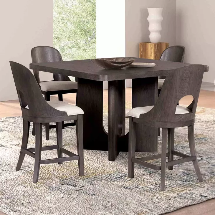 Sterling West Ash Gray 54" Square Counter Height Dining Table