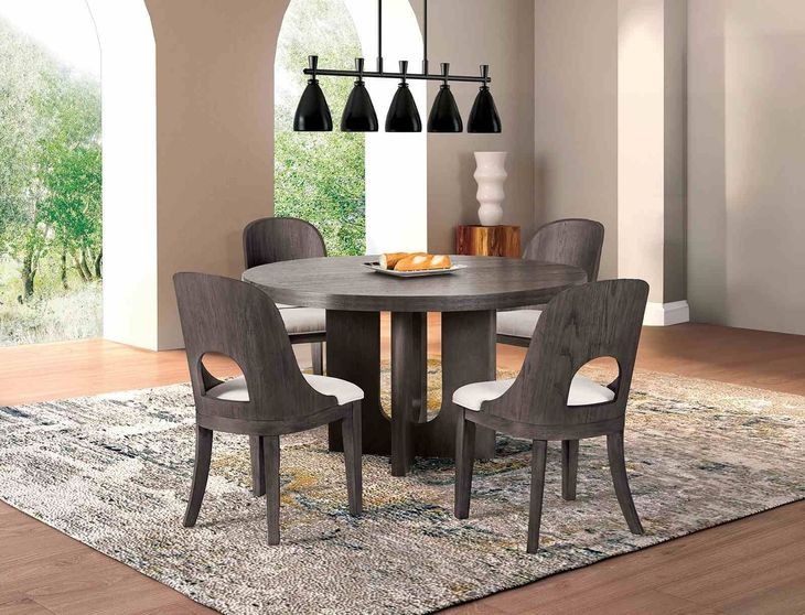 Sterling West Ash Gray Round Dining Room Set