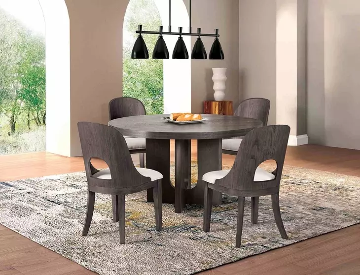 Sterling West Ash Gray Round Dining Room Set