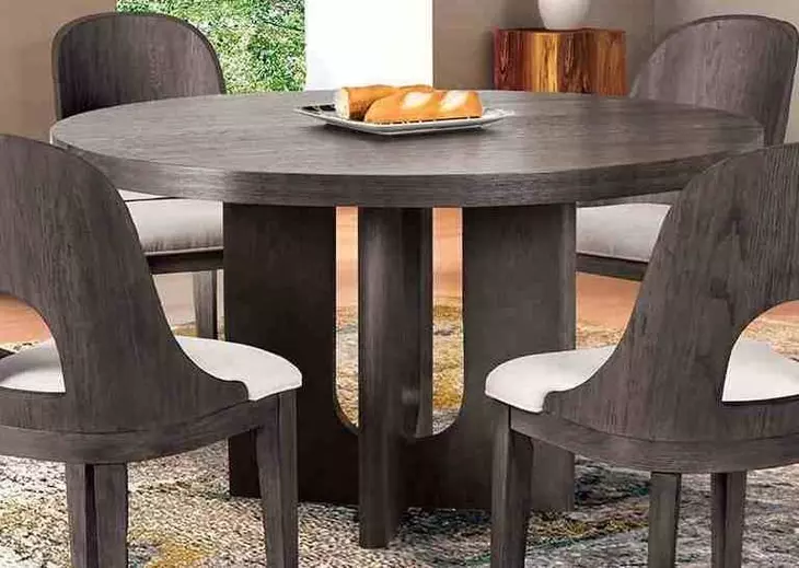 Sterling West Ash Gray Round Dining Room Set