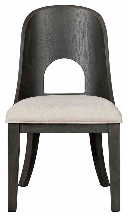 Sterling West Ash Gray and White Upholstered Side Chair Set of 2