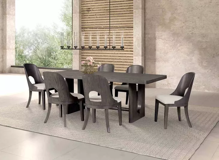 Sterling West Ash Gray 80" Rectangular Dining Table