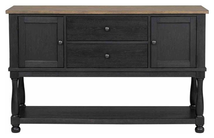 Neue Mills Black and Brown 2 Door Server