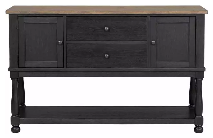 Neue Mills Black and Brown 2 Door Server