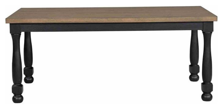 Neue Mills Black and Brown 78" Rectangular Dining Table