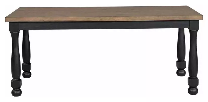 Neue Mills Black and Brown 78" Rectangular Dining Table