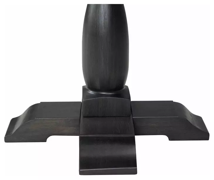 Neue Mills Weathered Black and Brown Round End Table