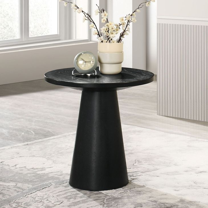 Halewood Black Round Occasional Table Set