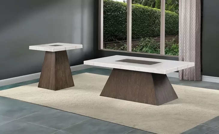 Grasten Ash Gray Rectangular Occasional Table Set