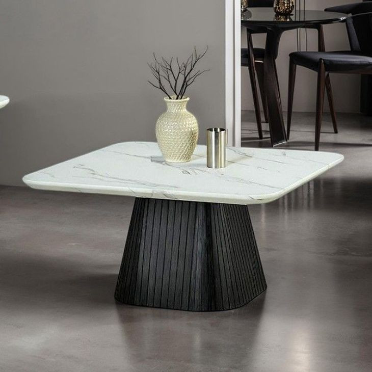 Sindal Black and White Square Marble Top Cocktail Table