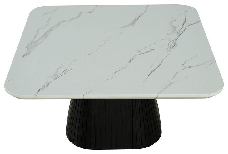 Sindal Black and White Square Marble Top Cocktail Table