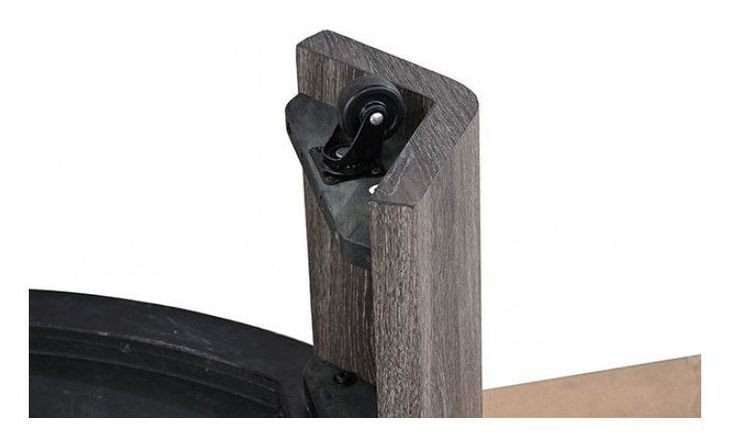 Levis Gray and White Triangular Nesting Cocktail Table with Casters