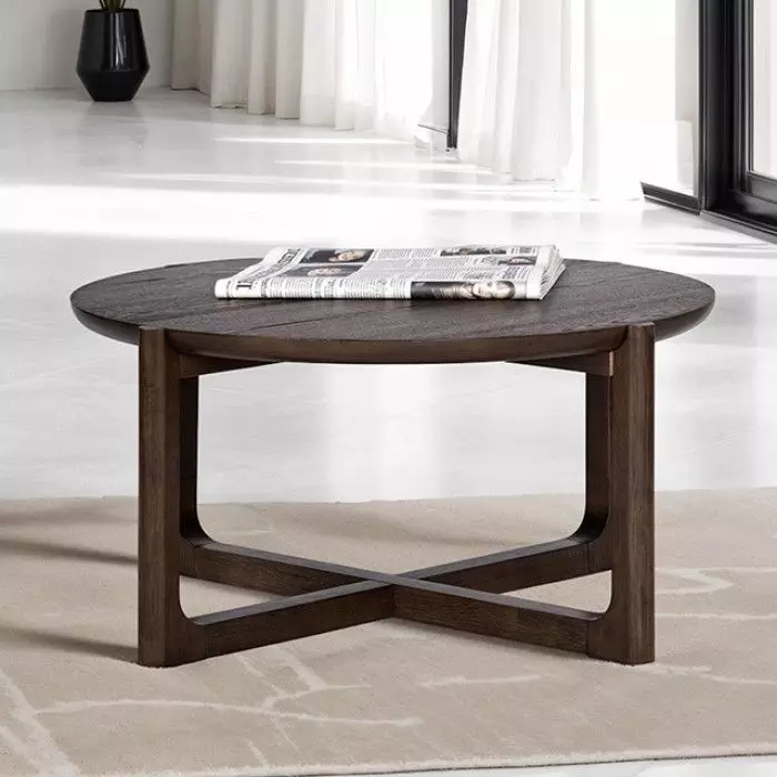 Vellara Dark Walnut Round Cocktail Table