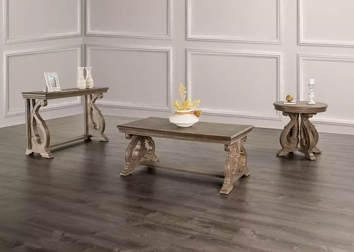 Giordani Weathered Oak Rectangular Sofa Table