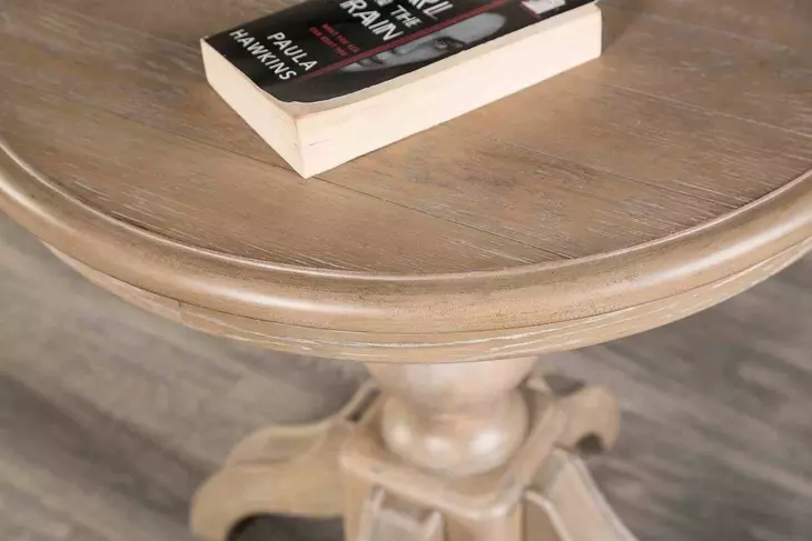 Chesapeake Light White Wash Round End Table