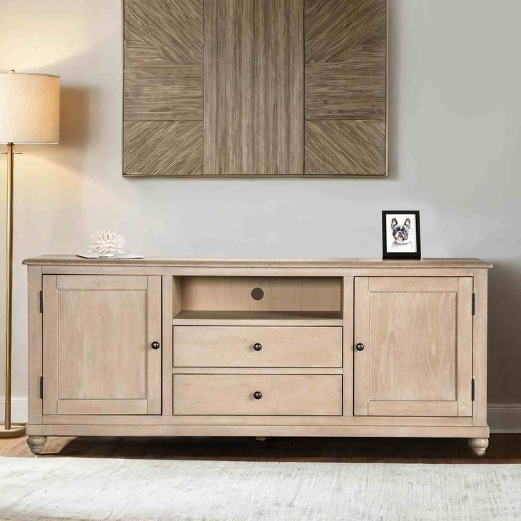 Chesapeake Light White Wash 72" TV Stand