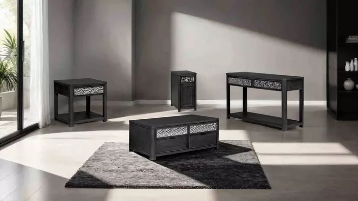Sterling West Ash Gray Rectangular Lift Top Occassional Table