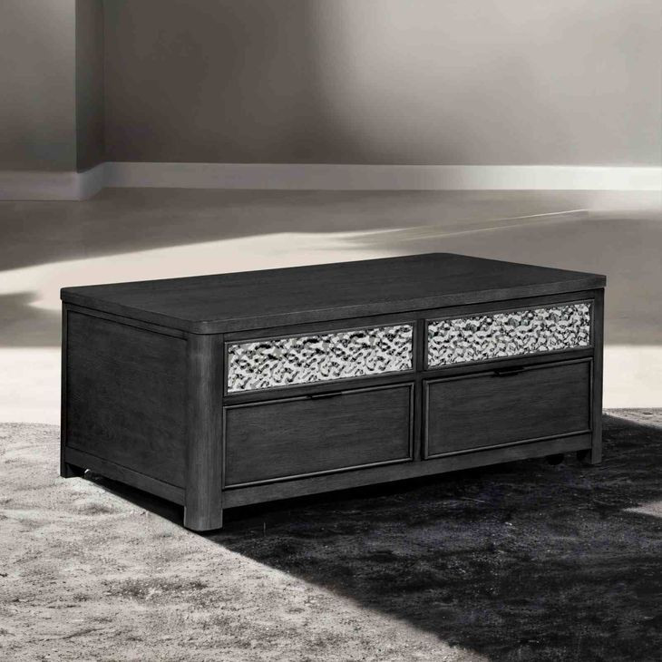 Sterling West Ash Gray Rectangular Lift Top Occassional Table