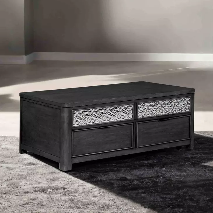 Sterling West Ash Gray Rectangular Lift Top Cocktail Table
