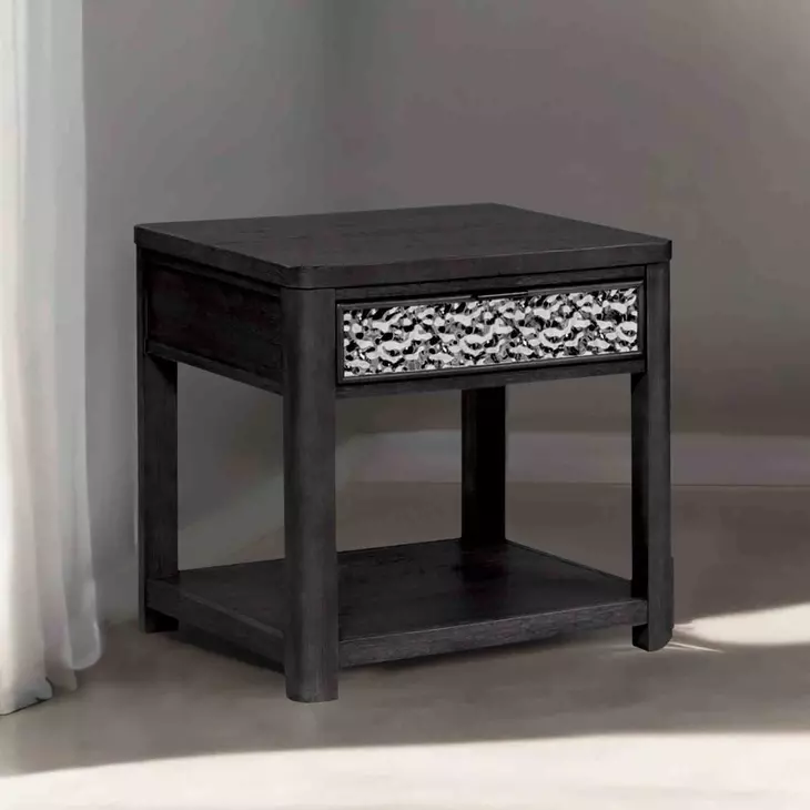 Sterling West Ash Gray Square End Table