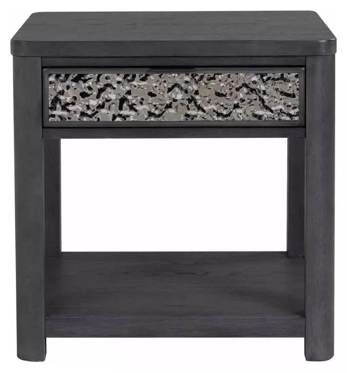 Sterling West Ash Gray Square End Table
