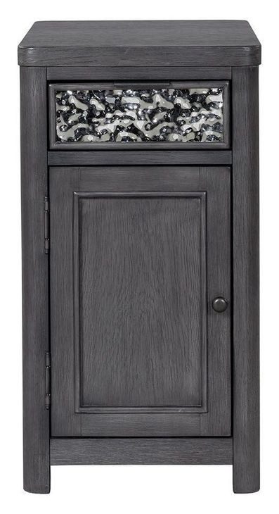Sterling West Ash Gray Rectangular Chairside Table with USB Charging