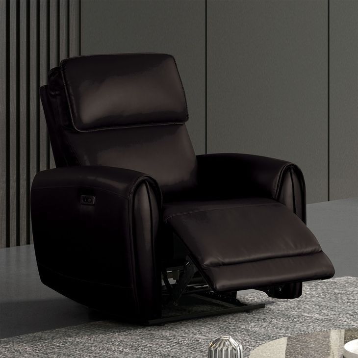 Schlieren Black 35" Power Recliner with USB Charging